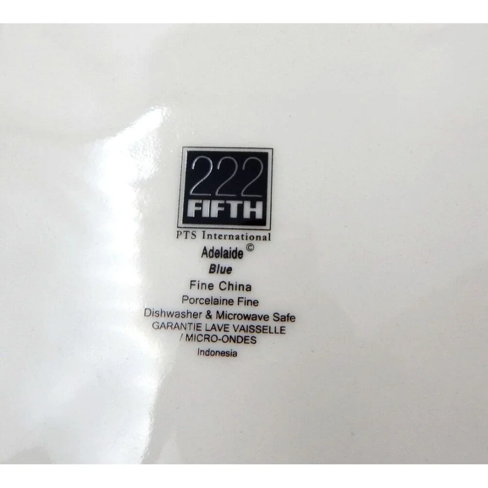 222 Fifth ADELAIDE Square Blue Dessert Butter Plate 6